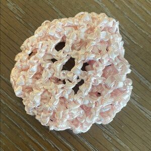 Pink Crochet Ballet Bun Cover